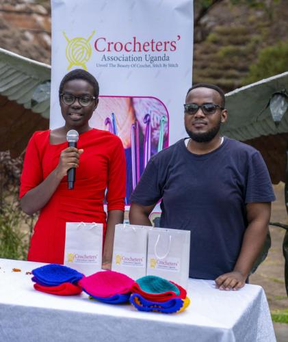 Judges at Crochet fun competition 